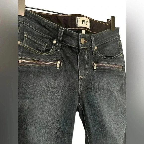 Paige Denim Womens Jane Zip Crop Skinny Jeans Dark Wash Size 26 - Picture 3 of 6
